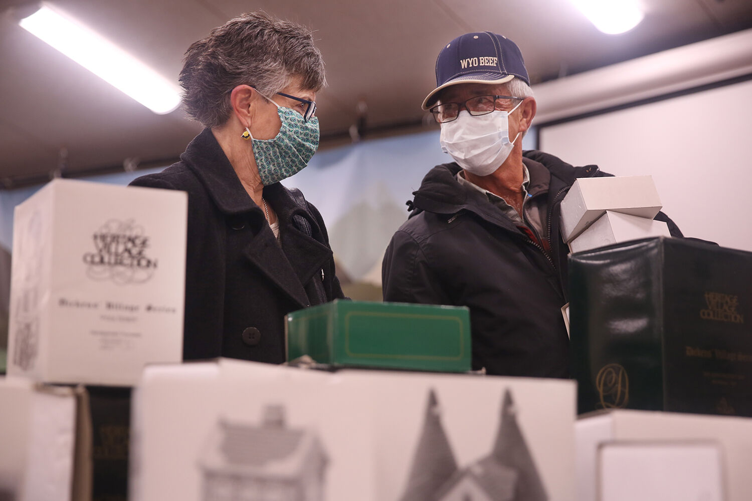 Verna and John Lawrence talk about where they are going to fit the new additions